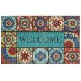 thumbnail image 1 of Mohawk Home Doorscapes Mat Welcome Exotic Tiles Mat Scatter, 1'6"x2'6", Teal & Blue, 1 of 3