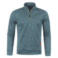 thumbnail image 3 of Rrunsv Knit Pullover Sweater Men Stand Collar Stylish Sweatshirt Fall Winter Soft Thermal Pullover Sweaters Tops Sky Blue,XL, 3 of 4
