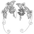 thumbnail image 1 of 1 Pair Delicate Elves Ear Clips Alloy Ear Cuffs Fashion Earrings Female Jewelry, 1 of 4