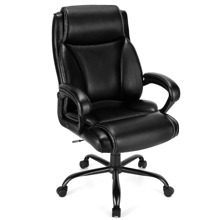 Excebet Big and Tall Office Chair 400lbs Wide Seat, Leather High