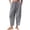 Gray-womens capri pants, variant on Womens Linen Harem Pants Casual Loose Fit Wide Leg Cropped Pants Lightweight Drawstring Elastic Waist Pant with Pockets
