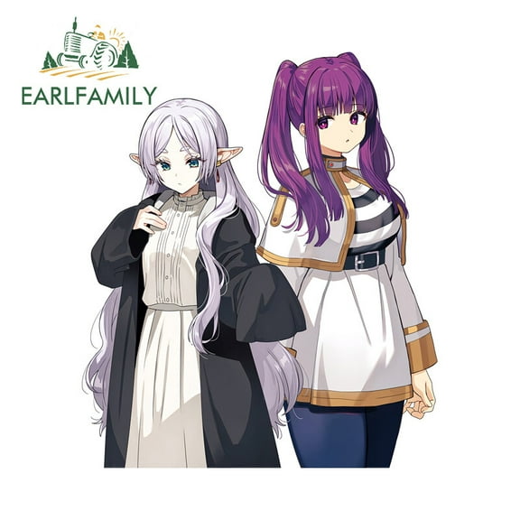 EARLFAMILY 5.1 in Frieren With Fern Car Stickers Creative Trolley Auto JDM Decals