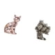 thumbnail image 5 of Figura de búho, estatua de gato, de resina cerámica, decoración de escritorio, adorno de animal en miniatura, ideal para regalar, decoración del hogar, 5 of 8