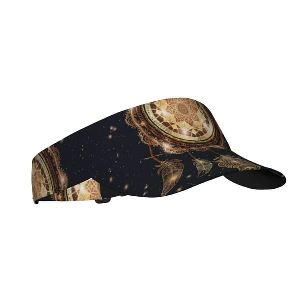 Fotbe Dreamcatcher With Mandala Visera Deportiva con Diseño, Gorra Abierta Ajustable de Algodón para Mujer y Hombre