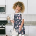 thumbnail image 4 of Dark Blue Princess Castle Night Pattern Kids Aprons for Girls and Boys,Adjustable Neck Strap Toddler Aprons for Kids Cooking Baking, 4 of 7
