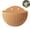 Khaki, variant on Yahome Semicircle Hanging Flower Pot for Outdoor 1 Pcs Imitation Rattan Plant Baskets Plastic Wall-Mounted Wall Planter Container with Drainage,for Porch Garden Balcony Fence (Brown)