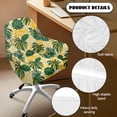 thumbnail image 5 of Whosucclay Monstera Palm Leaves Print Swivel Armchair Accent Dining Chair Cover for Office, Anti Wrinkle Curved Back Chair Slipcover Removable Swivel Armchair Cover Protector for Home Office, 5 of 7