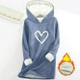 thumbnail image 5 of FNFYFH Hoodies for Women Thermal Fleece Liend Graphic Hoodie Hooded Pullover Sweatshirt Thickened Cozy Loungewear Winter Tunic Tops, 5 of 5