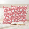 thumbnail image 3 of Tropical Plants Outdoor Waterproof Pillow Covers, Summer Farmhouse Vintage Camels Red Decorative Square Throw Pillowcase Sofa Cushion Sham for Patio/Couch/Chair, 16"x16" 2 Pack, 3 of 8