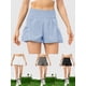 thumbnail image 5 of Shorts de mujer Pantalones cortos para correr para mujer 2 en 1 con bolsillos Cintura ancha Cobertur TOMSHOO Shorts de mujer, 5 of 7