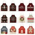 thumbnail image 4 of Delantal de lino con texto en inglés "Merry Christmas" para decoración navideña, accesorios de cocina para el hogar, regalos de Navidad 2024, regalos de Año Nuevo 2025, 4 of 5