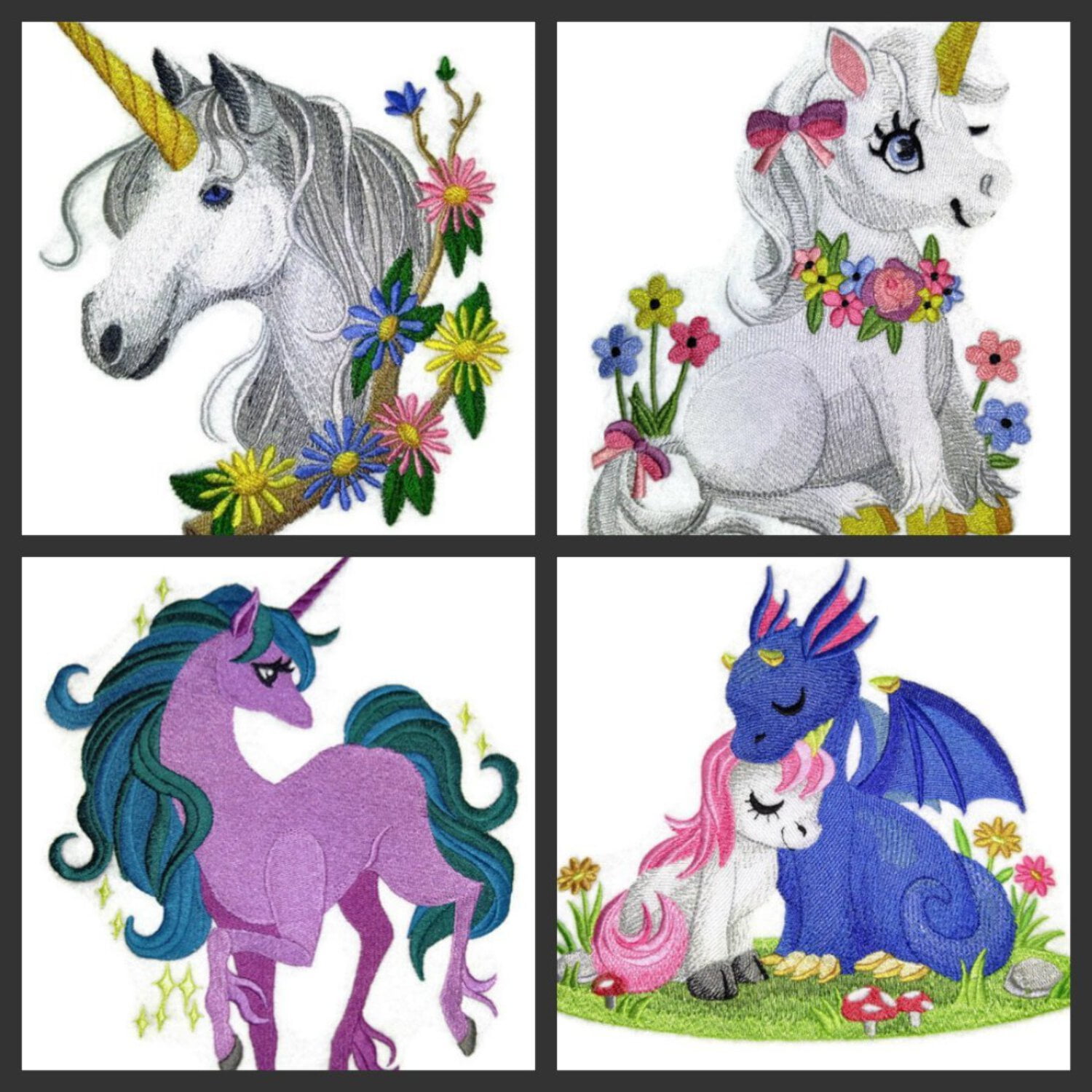 Soft and Sweet Unicorn Embroidery Iron On/Sew Patch [7.8" X 5.7"]