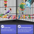 thumbnail image 3 of Juguetes para periquitos y pájaros, columpio colgante de pie, juguete para masticar, hamaca, escalera para escalar, jaula para pájaros, juguetes coloridos adecuados para periquitos, 3 of 7