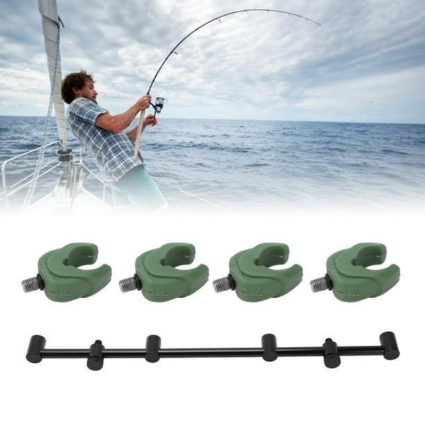 Fishing Rod Pod Stand Holder, Wear Resistant Green High Strength Fishing Rod  Crossbar Bracket For Rivers 4 Heads 45cm Bracket + 4 Head 