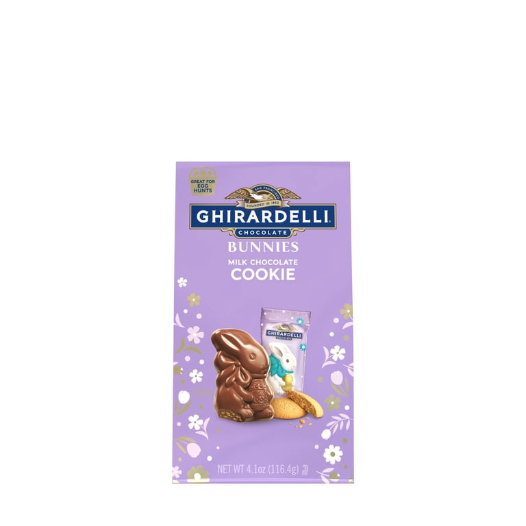 GHIRARDELLI Easter Milk Chocolate Cookie Bunnies, 4.1 oz Bag