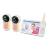 VTech RM77662HD Smart Wi-Fi 1080p 2-Camera 360°-Pan-and-Tilt Video Baby Monitor System with 7-In. Display, Night-Light, and Remote Access, White, RM7766-2HD