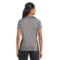 thumbnail image 2 of Sport-Tek Ladies Heather Colorblock Contender V Neck Tee-XS (Vintage Heather/ Black), 2 of 6