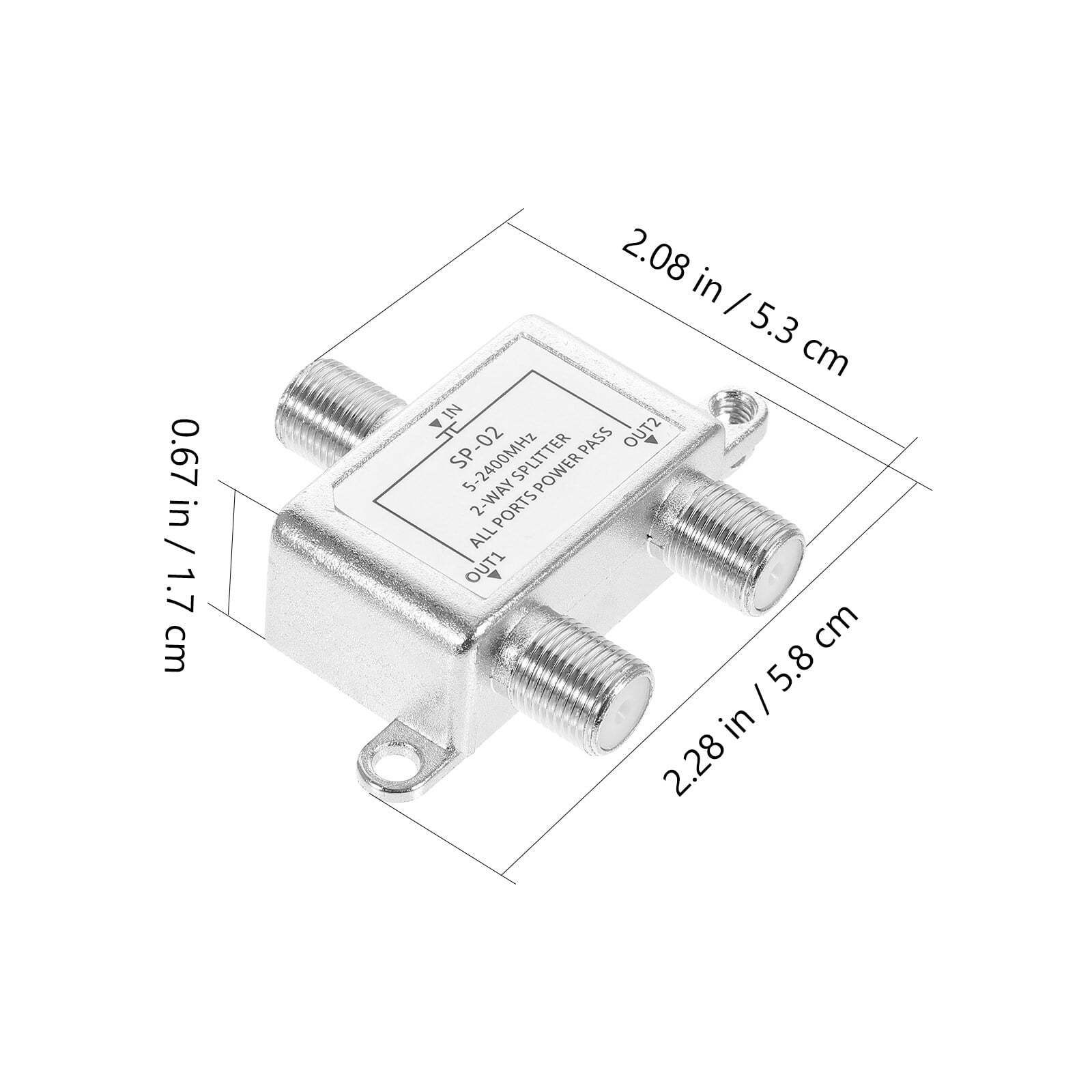 Coaxial Cable Splitter 52400mhz Cable Splitter 2 Way And TV Supply