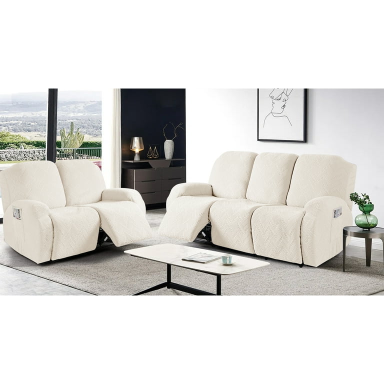 TAOCOCO Recliner Seater Sofa Slipcover Anti-Slip Couch Cover for