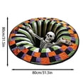 thumbnail image 4 of 3D Halloween Rug, 3D Vortex Optical Illusion Rug, 39.37 in Candy Corn Quilted Round Mat, Halloween Quilted Round Rug with Spooky Depth Design, Soft Non‑Slip Floor Mat, Modern Home Halloween Decor,R, 4 of 5