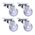 thumbnail image 1 of Swivel Plate Casters, Transparent Heavy Duty Industrial Castors Swivel Caster 4 Pcs  For Door For Cart, 1 of 8