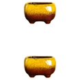 thumbnail image 2 of Injueey Maceta de cerámica perfecta para tus flores suculentas y macetas verdes. amarillo 2Conjunto, 2 of 6