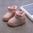 thumbnail image 5 of Hinvhai Girls and Boys Boots Fleece Slip-On Warm Girls Snow Boots Waterproof Kids Winter Boots Stylish Kids Walking Boots Pink 12(28), 5 of 9