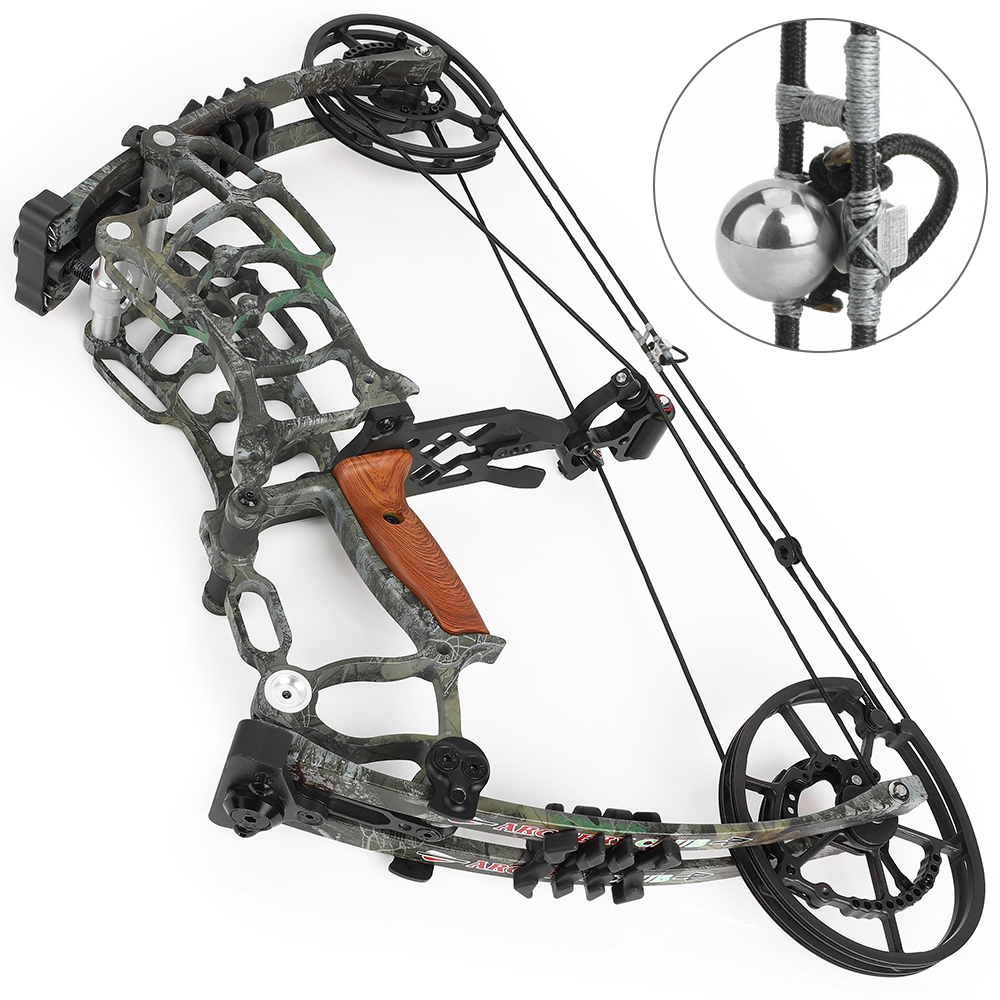 SHARROW Short Axis Compound Bow 30-70lb Set Dual-Use Steel Ball Arrow Archery Hunting RH LH