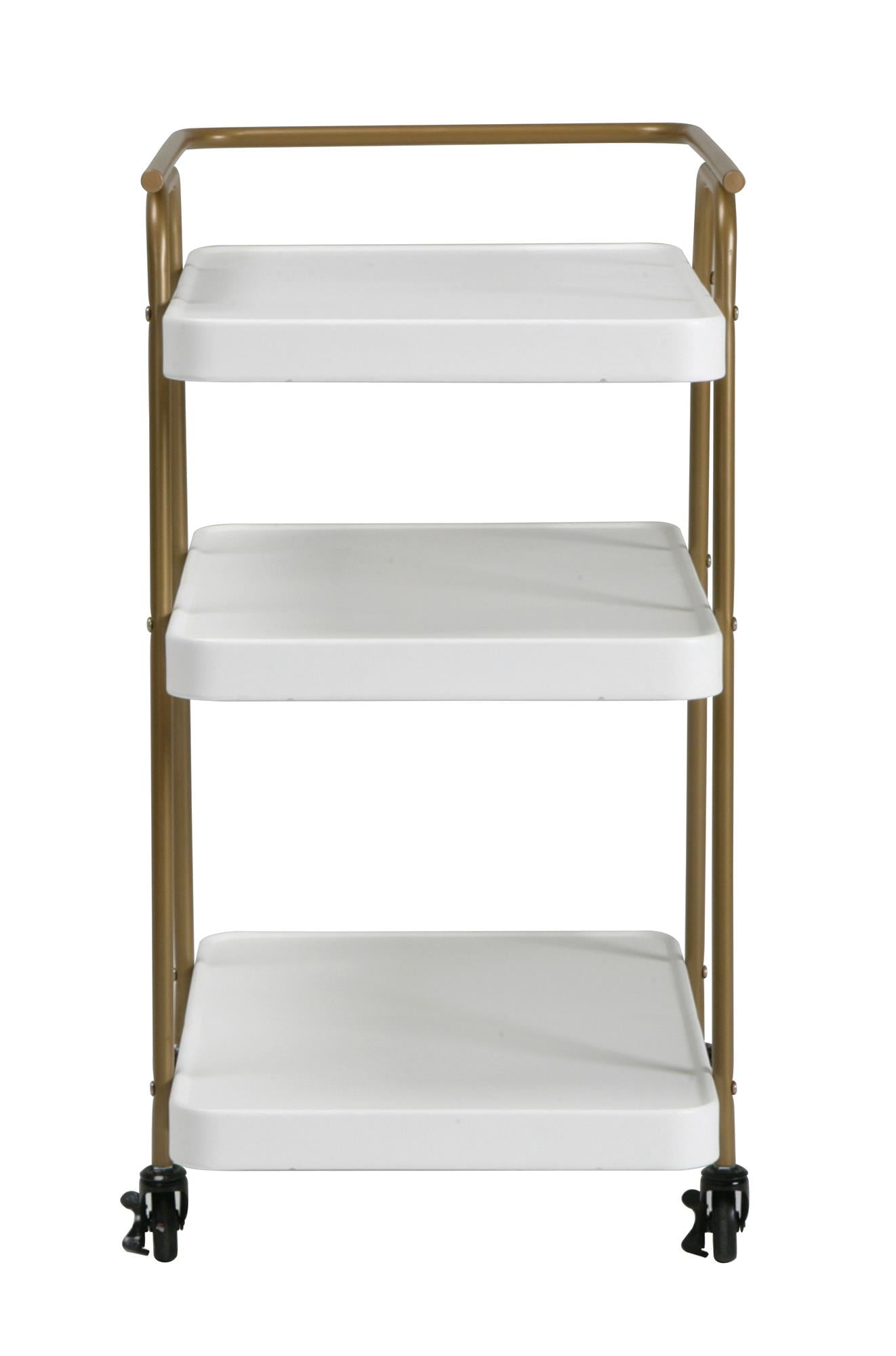 cosco serving cart folding gray on Cosco Stylaire 3 Tier Serving Cart White Gold Walmart Com Walmart Com