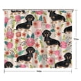 thumbnail image 5 of Dachshund and Flower Shower Curtain 84"x72" ,Bathroom Decorative Shower Curtains Set with 12 Hooks,Modern Waterproof Washable Shower Curtain, 5 of 6