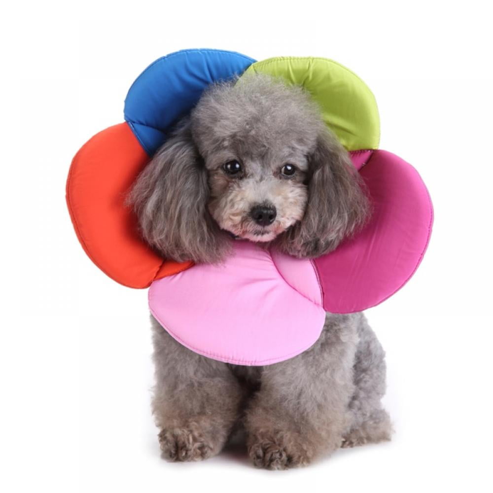 Dog Collar After Surgery, Dog Flower Neck Collar Recovery Collar Soft Pet Cone for Small Medium