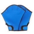 thumbnail image 1 of Aletas para natación con guantes acuáticos en color azul talla M - Equipo de buceo y snorkel, 1 of 7