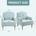 thumbnail image 3 of LUCKHAO Modern Accent Chair with Retro Wooden Legs & Nailhead Trim, Comfy Upholstered Club Armchair  Lounge Chair ,Single Sofa Chair  for Bedroom Living Room, 3 of 12