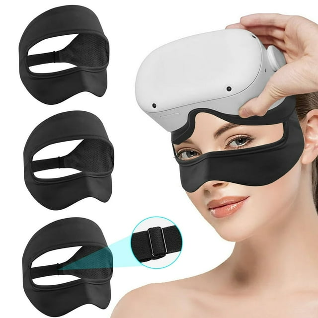 3Pcs VR Eye Mask Cover Breathable Sweat Band Guard Fit for Oculus Quest 2 HTC Vive PS Gear VR Workouts Adjustable VR Face Cover Washable Elastic Facemask