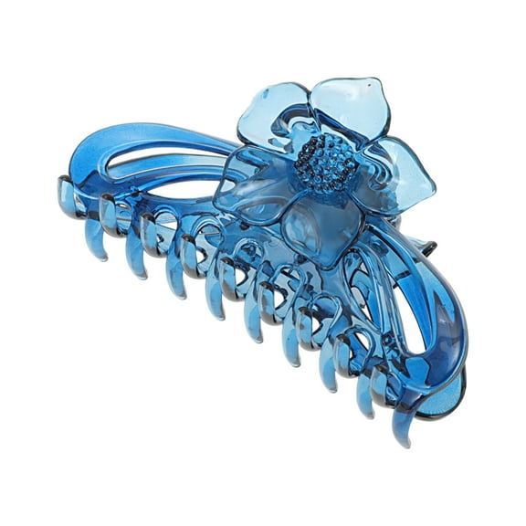 Unique Bargains 1 Pc Fashion Rose Flower Hair Clips Hairdo Clip Blue