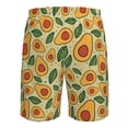 thumbnail image 6 of Kdxio Leaves Avocado Pattern Mens Casual Shorts - Drawstring Summer Beach Sports Shorts for Men, 6 of 9
