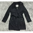 thumbnail image 1 of London Fog  Wool-Blend Envelope Collar Belted Coat size S in black, 1 of 1