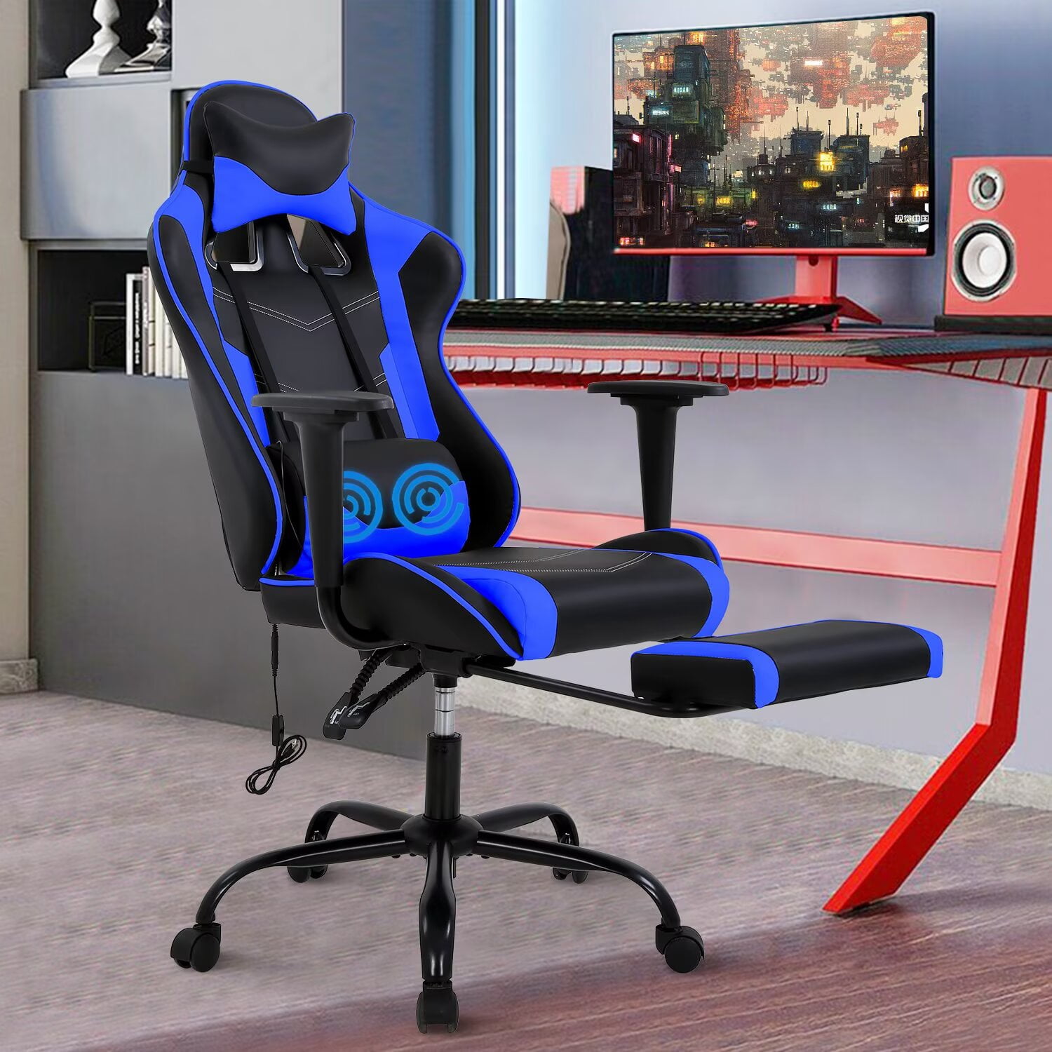Computer Chair Racing Gif Ergonomic Computer Chair Racing Bigzzia Gaming Chair With Lumbar ...