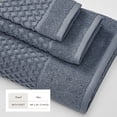 thumbnail image 4 of Great Bay Home Quick Dry Diamond Waffle 2-Pack Oversized Bath Sheet Set, 35” x 68”, Blue, 4 of 7