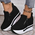 thumbnail image 2 of Chenyee Womens Fashion Platform Sneakers Wedge Walking Shoes High Heel Casual Thick Sole Footwear, 2 of 5