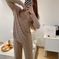 thumbnail image 2 of Conjunto de pijama con cara sonriente para mujer, suave y agradable para la piel, ropa deportiva para dormir en casa para mujer, 2 of 5