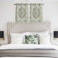 thumbnail image 3 of Sage Green Boho Kitchen Curtains Window Panels, Vintage Abstract Art Ethnic Tribe Insulated Window Treatment Curtain, Grommet Curtains for Bedroom/Living Room/Bathroom, 2 Piece 52"Wx45"L, 3 of 8