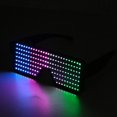 thumbnail image 4 of ZHAOCHENG Gafas LED multicolores iluminadas, gafas dinámicas para fiesta, Festival, Navidad, recargable por USB, gafas LED Rave brillantes intermitentes, 4 of 5