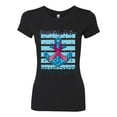 thumbnail image 2 of Wild Bobby Faith Hope Love Breast Cancer Awareness Anchor Breast Cancer Awareness Women Slim Fit Junior Tee, Black, Small, 2 of 6
