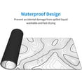 thumbnail image 4 of White Topographic Contour Gaming Mouse Pad 31.5x11.8 XL Minimalist Cool Design Extended Mousepad Large Keyboard Mouse Mat Desk Pad with Non-Slip Rubber Base Stitched Edges for Home Office Game, 4 of 6