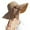 Khaki, variant on Women's Big Wide Brim Straw Beach Hat Foldable Floppy Sun Hat with Bow Sun Hats for Women Yellow