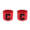 thumbnail image 3 of VONKY Réglable Fluorescent Capitaine Brassard pour le Football de Football Sports Rouge C Lettre Marque 2Set, 3 of 6