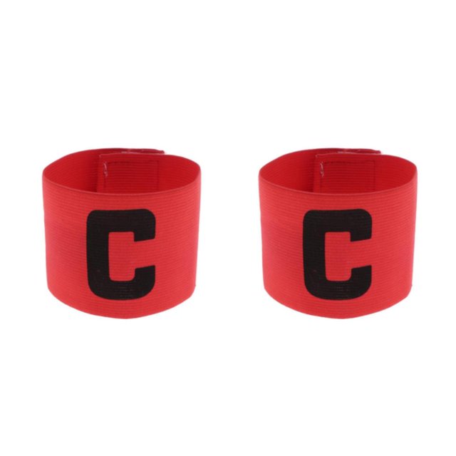 Thinsony Brassard Fluorescent Vibrant pour Football Soccer Sports Rouge C Lettre Marque 2Set