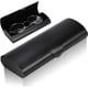 thumbnail image 1 of Estuche de aluminio para gafas, estuche rígido de metal negro para gafas de lectura para mujeres y hombres, 1 of 5