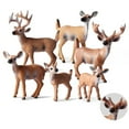 thumbnail image 2 of Deyuer 6Pcs/Set Simulation White-tailed Deer Animal Model Christmas Home Decor Kids Toy, 2 of 7